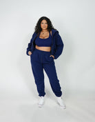 CozyCloud Joggers Blackberry and matching CozyCloud Jacket
