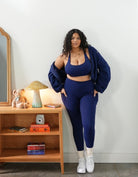 CozyCloud Jacket in the color blackberry