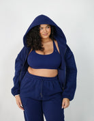 CozyCloud Jacket in the color blackberry