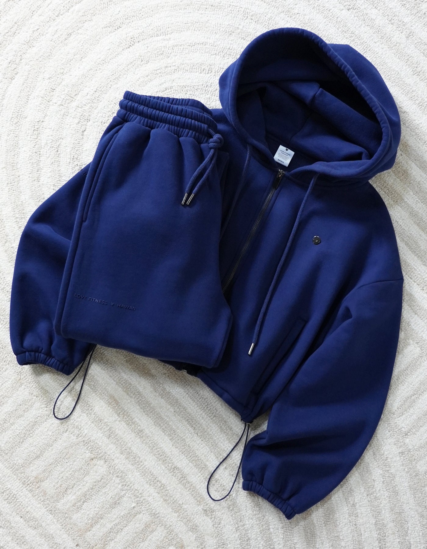 CozyCloud Joggers Blackberry & CozyCloud Jacket Flatlay