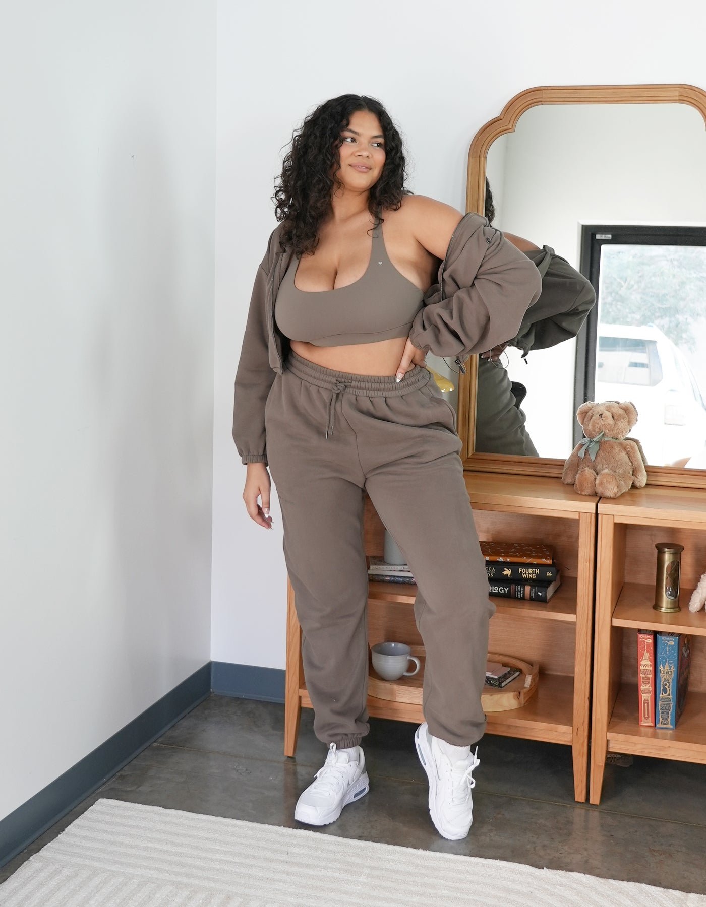 CozyCloud Jacket & Joggers in the color Driftwood