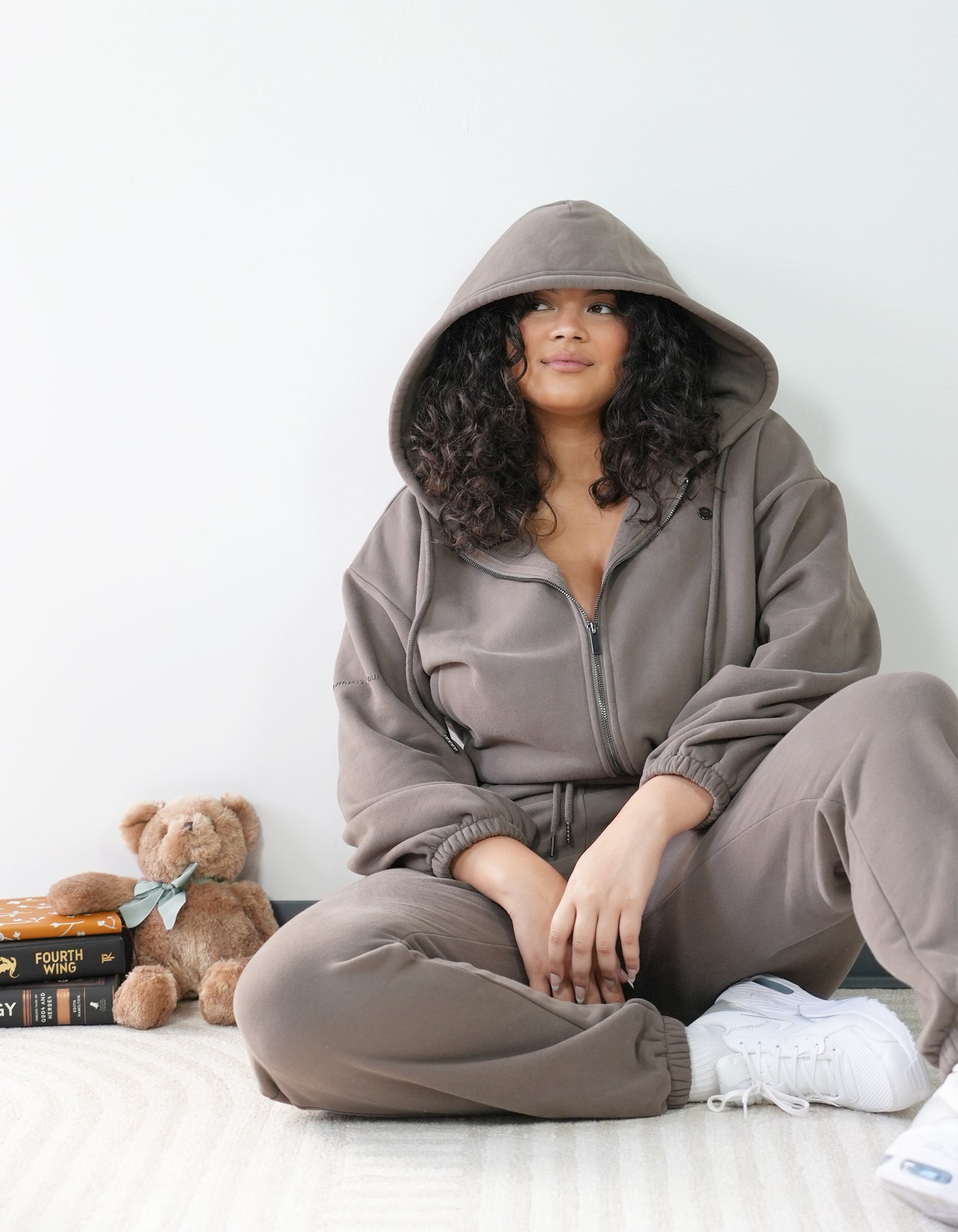 CozyCloud Jacket & Joggers in the color Driftwood