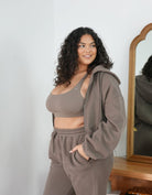 CozyCloud Jacket & Joggers in the color Driftwood