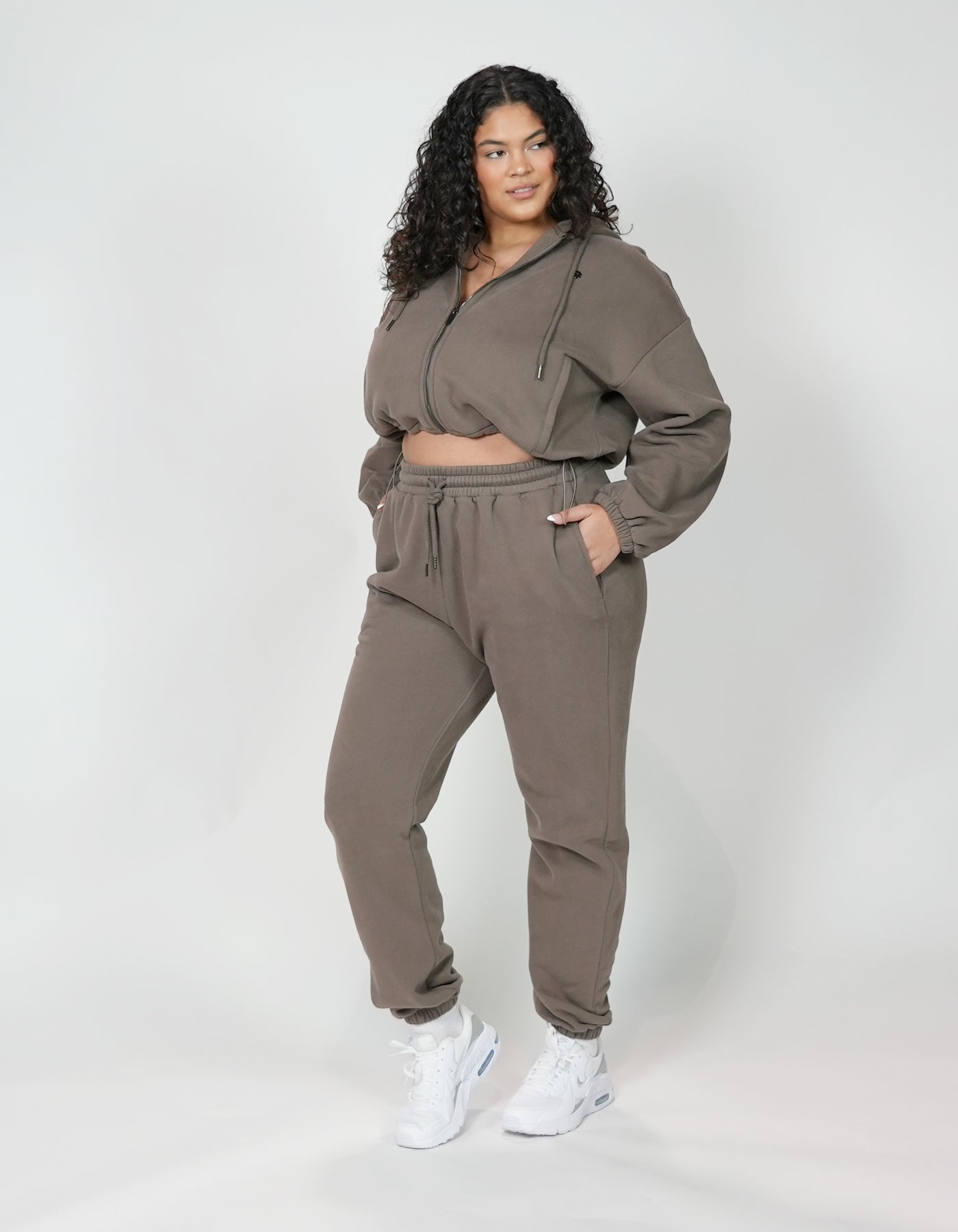 CozyCloud Jacket & Joggers in the color Driftwood