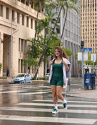 Love Fitness Dreamy Jumpsuit in the color evergreen.