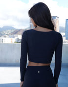 Dreamy Ribbed Crop Longsleeve Twilight