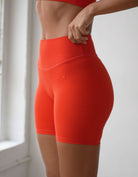 Effortless Ribbed Shorts fiery