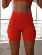 Effortless Ribbed Shorts fiery
