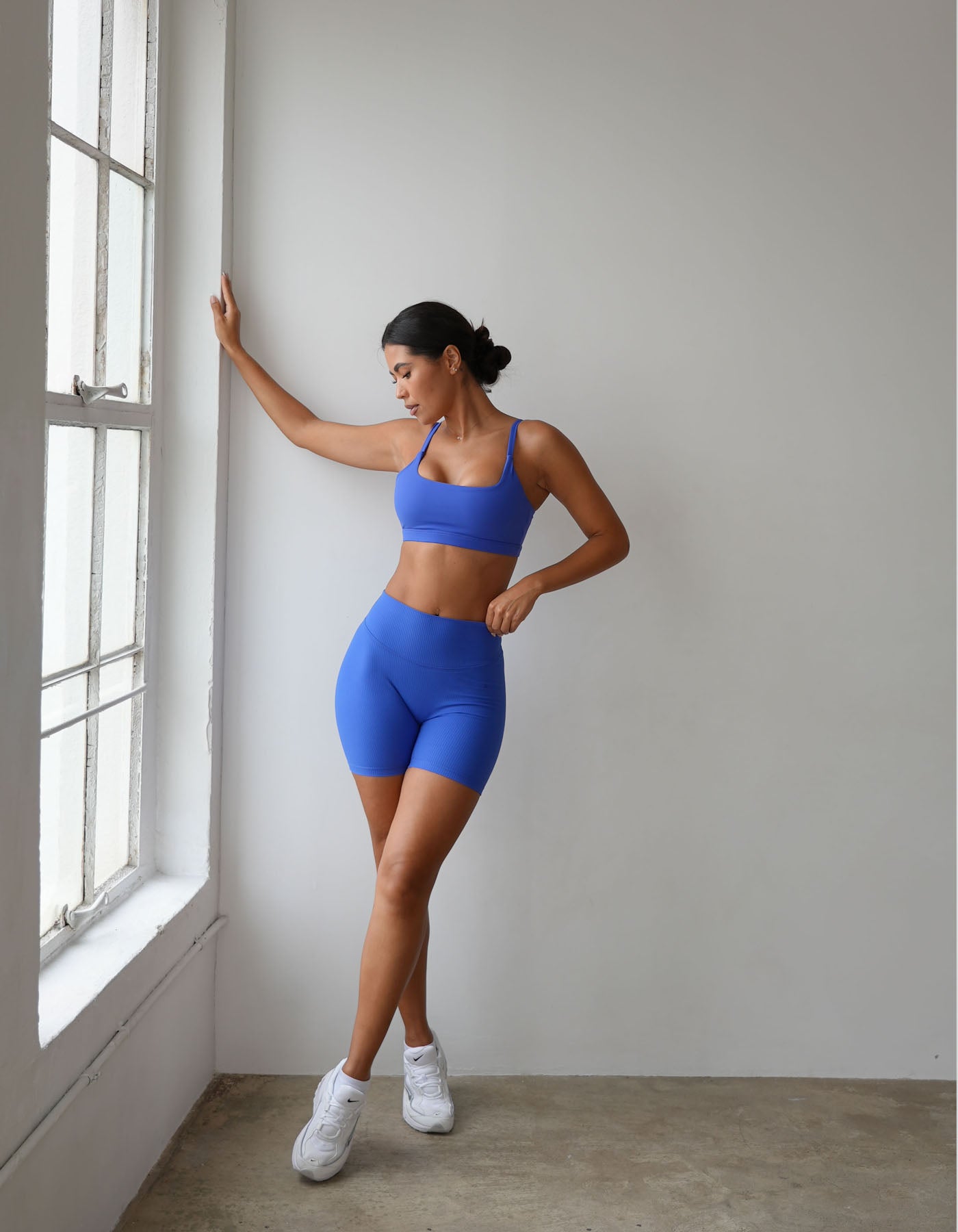 Effortless Ribbed Shorts Electric
