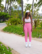 Love Fitness Effortless Pocket Leggings in the color pink