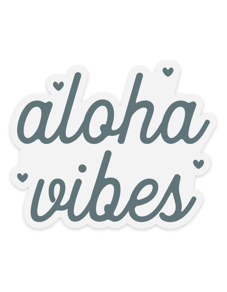 Teal Aloha Vibes - Clear Sticker