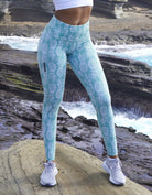 Love Fitness Apparel Dusty Blue Pineapple Leggings Mint pineapple tights