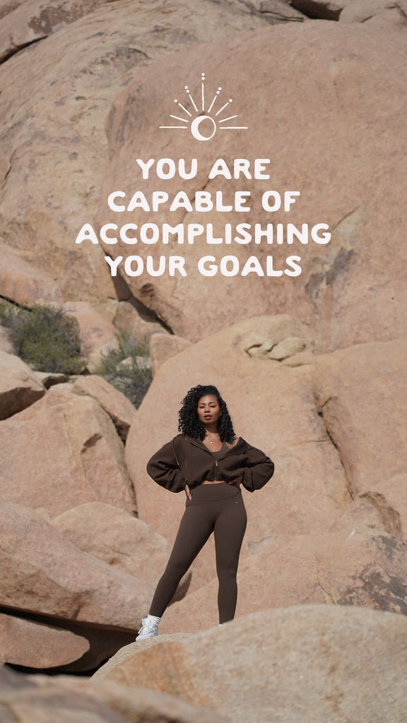 You are capable of accomplishing your goals inspirational wallpaper.