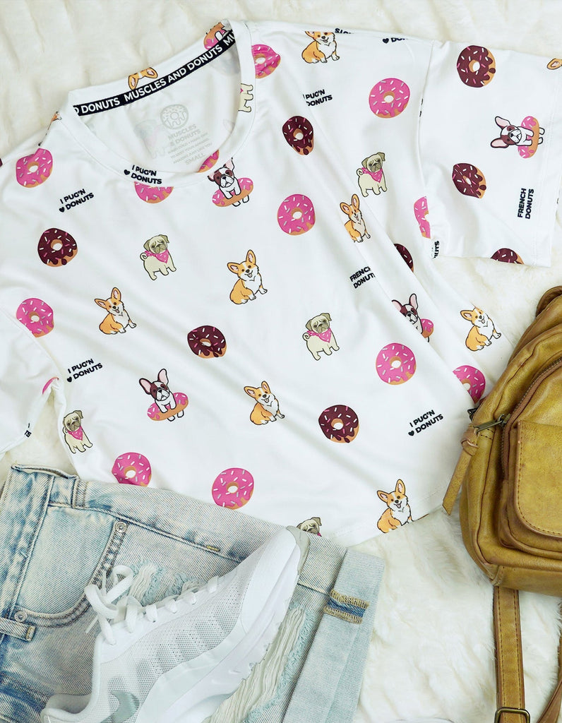 Dogs & Donuts - All Over Print Crop Top