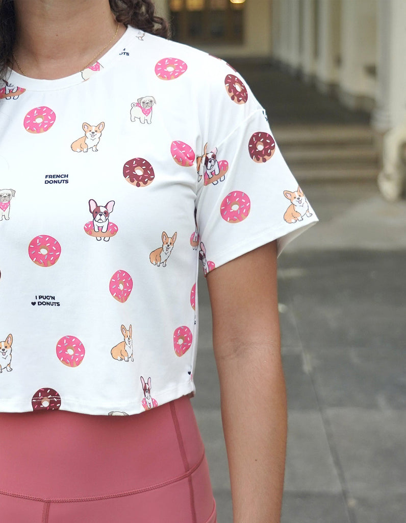 Dogs & Donuts - All Over Print Crop Top