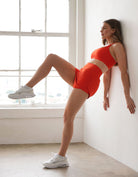 Love Fitness Breeze Shorts in the colors Fiery. Running shorts