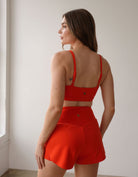 Love Fitness Breeze Shorts in the colors Fiery. Running shorts