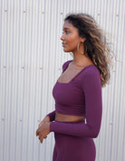 love fitness dreamy ribbed crop longsleeve lullaberry