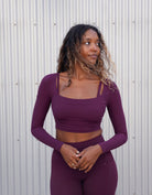 love fitness dreamy ribbed crop longsleeve lullaberry