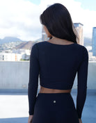 Dreamy Ribbed Crop Longsleeve Twilight