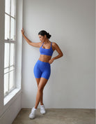 Effortless Ribbed Shorts Electric