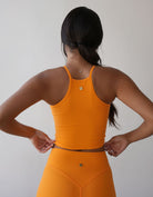 Moana Ribbed Crop Top Tangy made of ecolove recycled material