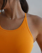 Moana Ribbed Crop Top Tangy made of ecolove recycled material
