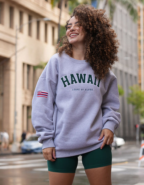 Alanui Grey Hawaiian Map Sweatshirt M