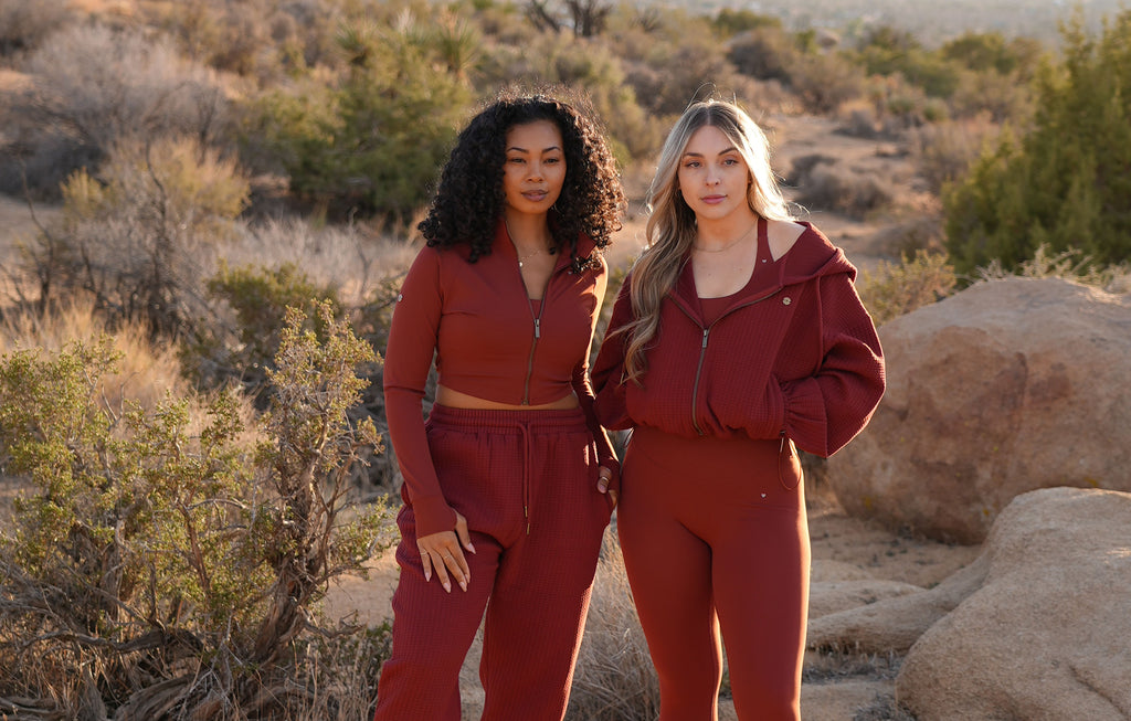 Love Fitness Sedona Collection featuring 2 diverse women wearing fall styles