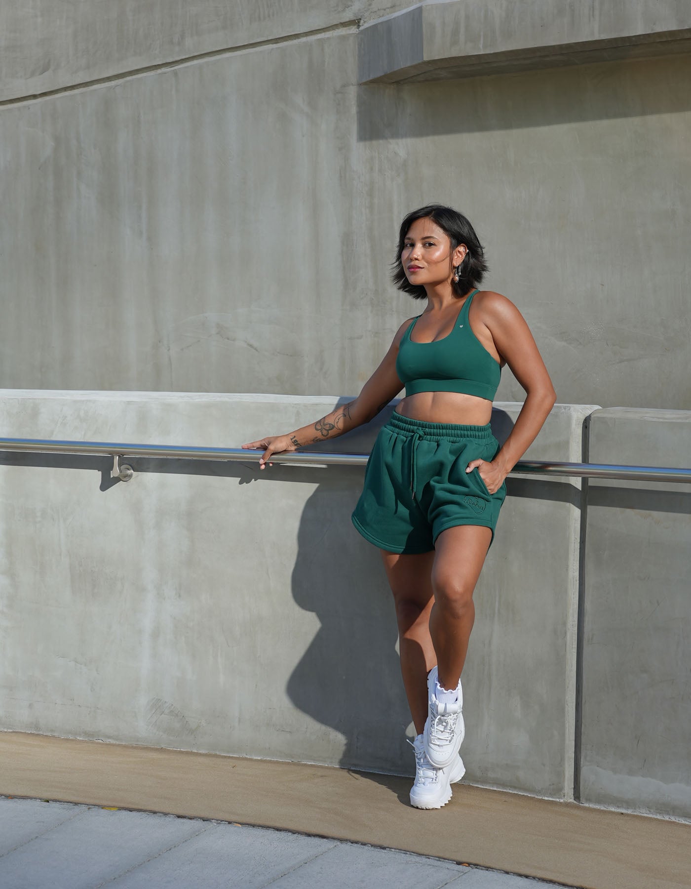 Sweet Heart Sweat Shorts - Evergreen – Love Fitness Apparel