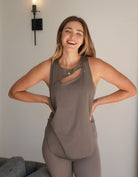 breathe flowy tank driftwood