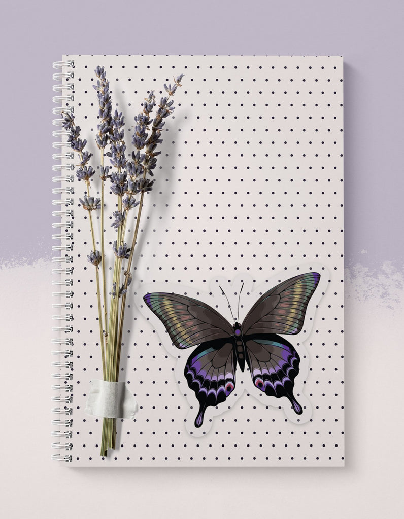 The cutest lavender butterfly sticker that added the cutest touch on a notebook