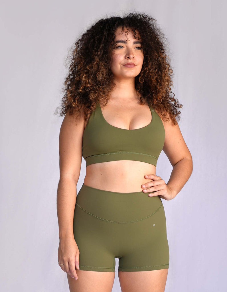 Love Fitness Effortless Shorts Olive Green