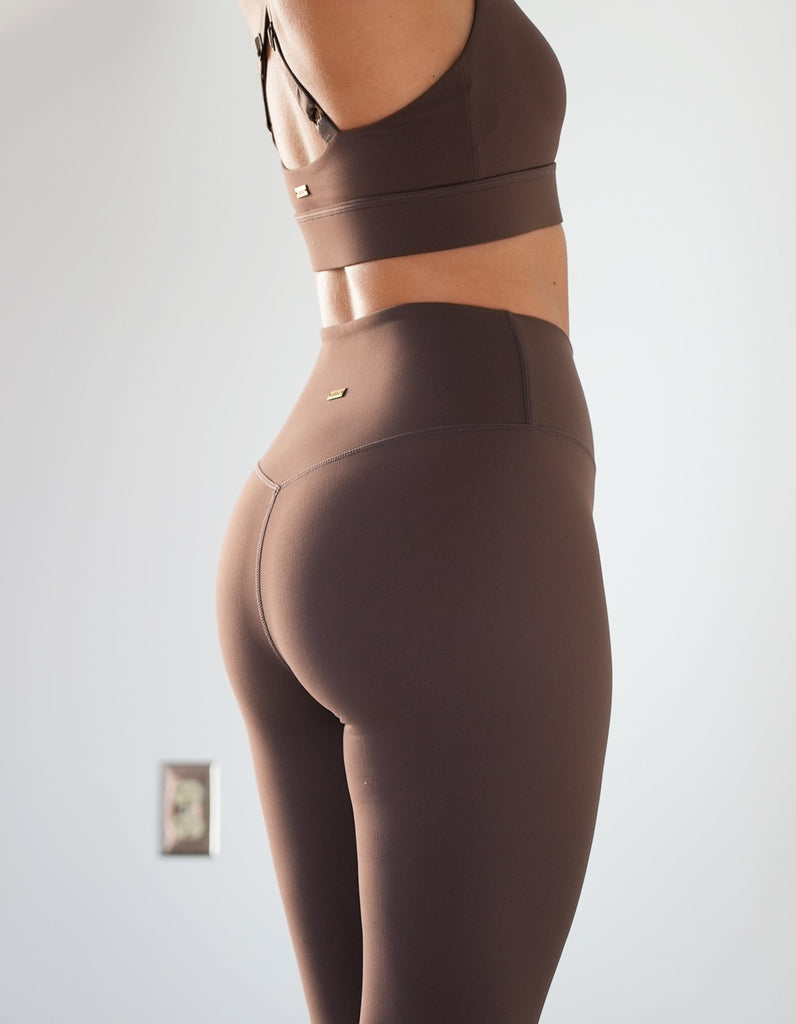 Love Fitness Apparel Essential Leggings Activewear Brown Leggings