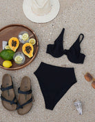 Love Fitness Kai Bikini High Tide Bottoms Black Sand