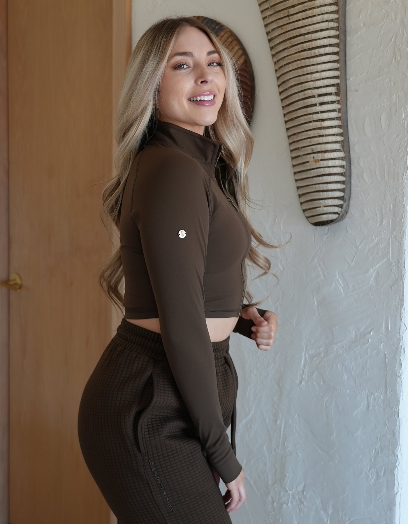 Love Fitness Impact Crop Jacket Canyon