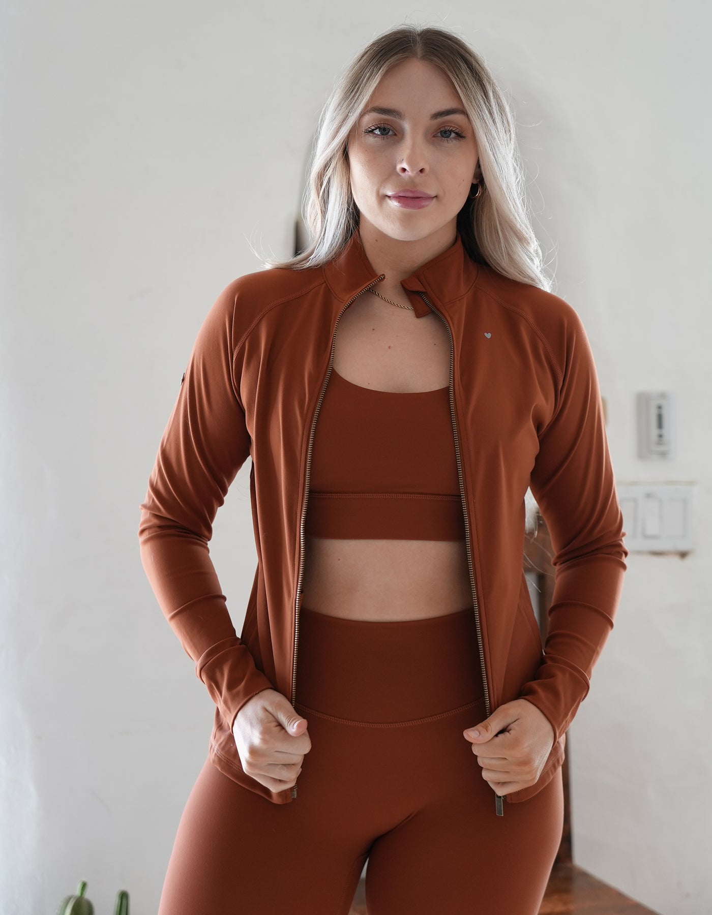 Love Fitness Impact Jacket Terracotta