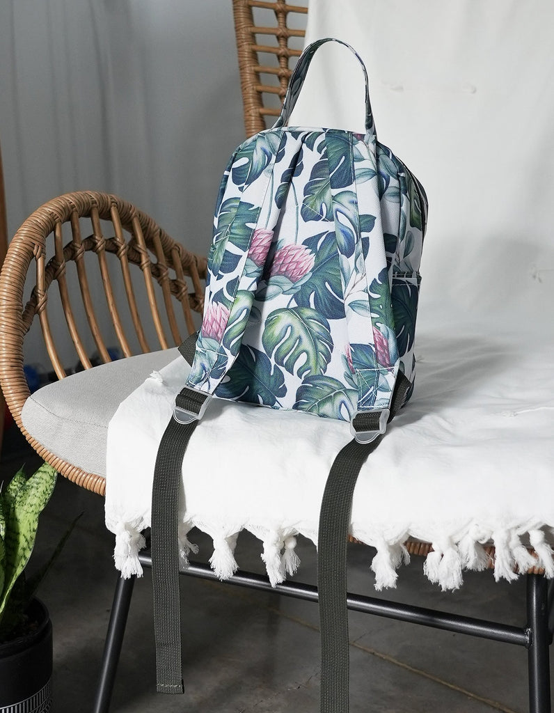 Love Fitness Monsteral Mini Back Pack with all over Monstera Print