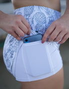 Love Fitness Apparel White Pineapple Runners Pineapple running shorts spandex shorts love fitness