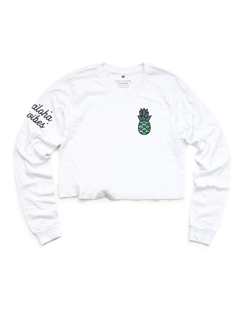Tropic Pineapple Logo - Cropped Long Sleeve