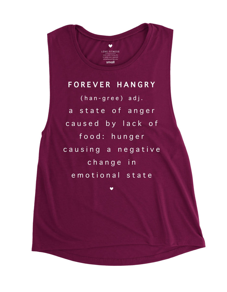 love fitness apparel forever hangry muscle tank work out tank