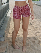love fitness apparel dark red pineapple shorts runners spandex shorts Pineapple shorts Pineapple Joggers